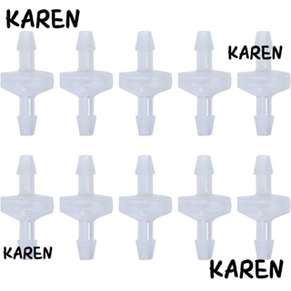 Karen วาล์วทางเดียว ตัวผู้ สีขาว ไม่ย้อนกลับ 1/4 นิ้ว 10 แพ็ค