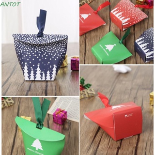 Antot ถุงกระดาษใส่ขนม ลายซานตาคลอส DIY 4 ชิ้น