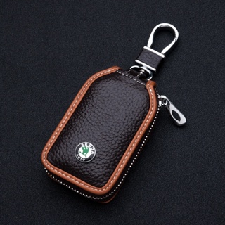 เคสกุญแจรีโมตรถยนต์ หนังวัวแท้ สําหรับ Skoda New Mingrui Xinrui Haorui 17 Jingrui Speedy Pie Yedi