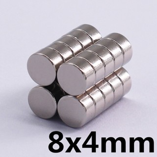 100ชิ้น แม่เหล็กแรงสูง 8*4มิล กลมแบน 8x4มิล Neodymium Magnet 8mm x 4mm แม่เหล็ก 8x4mm แม่เหล็กแรงดึงดูดสูง 8*4mm