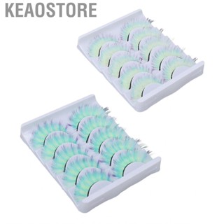 Keaostore Colorful Eyelashes Reusable Dramatic Stage False For Party