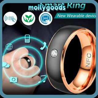 Moilyhd แหวนนิ้วดิจิทัล สเตนเลส NFC กันน้ํา อเนกประสงค์ สําหรับโทรศัพท์ Android ผู้ชาย