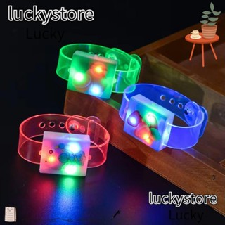 Lucky สร้อยข้อมือไฟไจโร พลาสติก LED หมุนได้ อุปกรณ์เสริม สําหรับปาร์ตี้ฮาโลวีน 12 ชิ้น