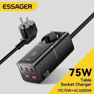 Essager 75W GaN อุปกรณ์ชาร์จเร็ว 65W USB Type C สําหรับ MacBook iPhone Xiaomi iPad Samsung Laptop