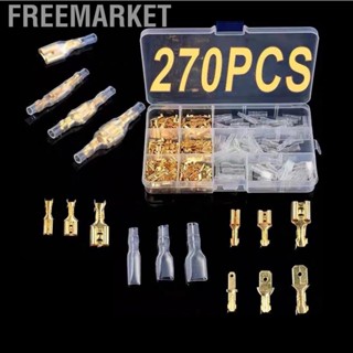 Freemarket Yellow Crimp Terminal Block Set Transparent Protection Cover Male Female Docking Connector Kit 2.8 4.8 6.3