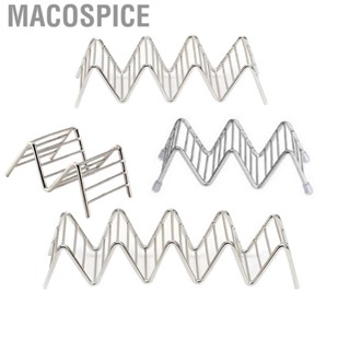 Macospice V Shaped Taco Holder  Stainless Steel Roll Spring Stand Pancake  Rack for Home Resaurant