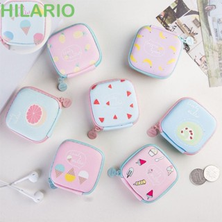 Hilario ขายดี กระเป๋าเก็บหูฟัง แบบมีซิป สีแคนดี้ แฟชั่น