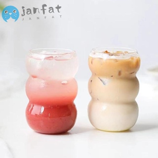 Janfat แก้วกาแฟ บอโรซิลิเกตสูง ทนความร้อน ความจุขนาดใหญ่ สีโปร่งใส