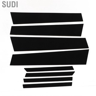 Sudi 8PCS Pillar Post Window Cover PC Glossy Black B Posts Decal For Honda Civic 2012 2013 2014 2015