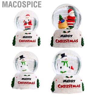 Macospice Christmas Glowing Crystal Ball  Powered Glass Desktop Ornaments Eve Decoration Children Gift