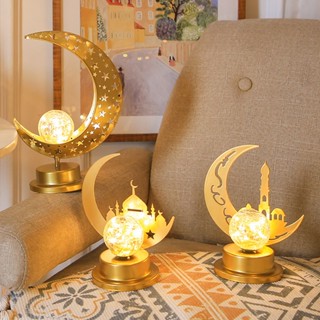 MR.ILLUMINATION โต๊ะไฟตกแต่ง LED เดสก์ท็อปโคมไฟกลางคืนวันหยุดจัดแต่งทรงผมศิลปะเหล็ก Hollowed Out อุปกรณ์