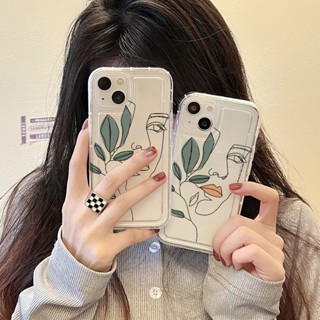 เคสนิ่มทีพียู For iPhone 14 11 13 12 Pro Max 6 7 8 Plus X XR XS Max SE 14Plus เคสนิ่มใสถุงลมนิรภัยกันกระแทกการ์ตูนน่ารัก