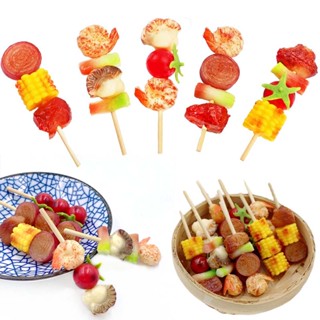 【10 โมเดล】โมเดลหอยเชลล์ มะเขือเทศ กุ้ง บาร์บีคิว ขนาดเล็ก ของเล่นสําหรับเด็ก