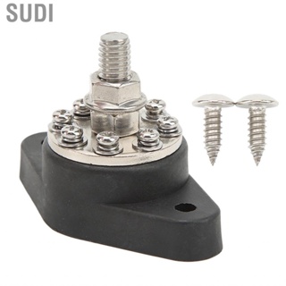 Sudi 3/8in Black M10 Single Stud Power Distribution Terminal 12V 48V 160A  Junction Post Bus Bar Block for Cars RV Ship