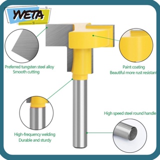 Yveta ดอกกัดมิลลิ่ง ขอบตรง 6 มม. 6.35 มม.|ดอกสว่านเราเตอร์ ช่องตัว T สําหรับงานไม้