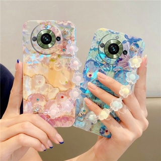 เคสโทรศัพท์มือถือนิ่ม ลายดอกไม้ พร้อมสายคล้องมือ สําหรับ Realme 11 Pro 11Pro+ Realme11 5G 4G NFC C51 C53 Realme 11 4G