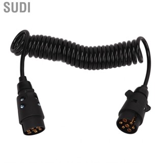 Sudi 12.8ft Trailer 7 Core Coiled Cable Flexible Retracted Stable Connection Insulation for RV Coil