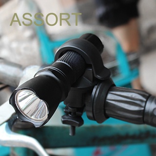 Ass อุปกรณ์เมาท์ขาตั้งไฟฉาย LED 360 องศา สําหรับรถจักรยานเสือภูเขา 1 ชิ้น°การหมุน