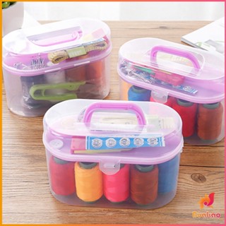 BUAKAO DIY อุปกรณ์เย็บผ้า ด้าย เข็ม ครบเซ็ท ขนาดพกพา คละสี Sewing set