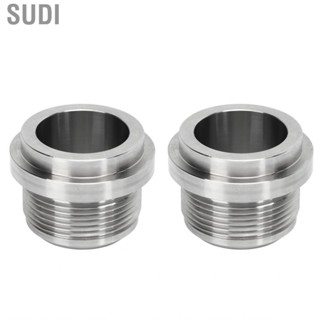 Sudi Weldable Fuel Tank Fitting 1 Pair 304 Stainless Steel Thread Hose Adapter Stable Connection Leak Proof for Radiators