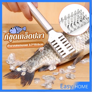 ที่ขูดเกล็ดปลา ที่ขอดเกล็ด สแตนเลส เครื่องใช้ในครัว Fish scale scraper