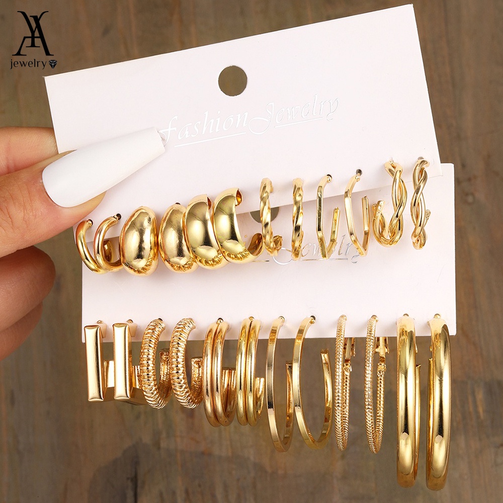 Ay(cn) ต่างหูห่วง ทรงกลม สีทอง มุก เรซิ่น ผีเสื้อ หัวใจ เครื่องประดับแฟชั่น สําหรับผู้หญิง