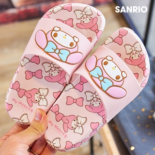 SANRIO รองเท้าแตะ ลายการ์ตูน melody kuromi Cinnamoroll น่ารัก สําหรับเด็กผู้หญิง 33KS041