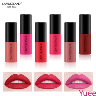 Lamuseland Hot 12 Color Lip Gloss ตัวอย่าง Matte Long Lasting Non-stick Cup Liquid Lipstick yuee