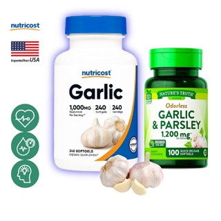 นูทรีคอสท์ น้ำมันกระเทียม กระเทียมสกัด ไร้กลิ่น Nutricost Garlic Oil /กินร่วมกับ แอสต้าแซนทีน ถังเช่า น้ำมันปลา กระเท...