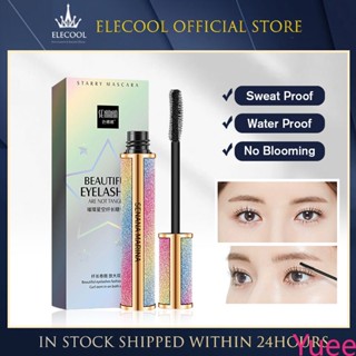 Starry Sky มาสคาร่า 4d กันน้ำเส้นใยผ้าไหมขนตาหนา Curling Natural ยาว Eye Lash ยาวนานไม่ Blooming yuee