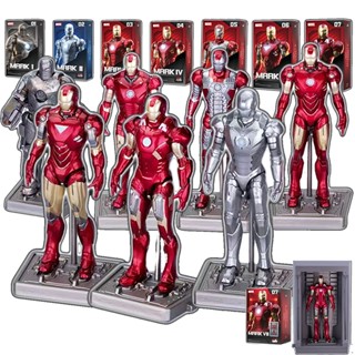 โมเดลฟิกเกอร์ Marvel Iron Man Action Figure Mark 1 Mark 2 Mark 3 Mark 4 Mark 5 Mark 6 Mark 7 ขนาด 10 ซม.