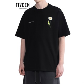 เสื้อยืดแขนสั้น พิมพ์ลาย Fivecm แบบเรียบง่าย แฟชั่นฤดูใบไม้ผลิ และฤดูร้อน สําหรับผู้ชาย และผู้หญิง