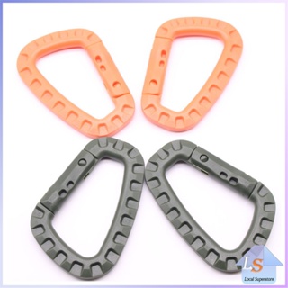 คร่ำหวอดเซฟตี้ ตะขอพวงกุญแจ คาราบิเนอร์ สแนปลิ้งค์ แบบพลาสติก Carabiner D Ring