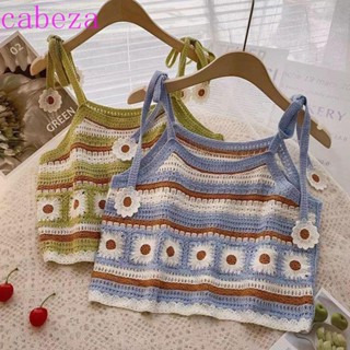 Cabeza ผู้หญิง เสื้อชั้นในสตรี ปาร์ตี้ ฤดูร้อน ลําลอง บราเล็ตต์ ลายดอกไม้ ชุดชั้นในหญิง กลวง ลายทาง สายคล้องไหล่