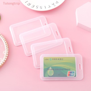 Tolongtrip&gt; ปกพลาสติกใส เรียบง่าย สําหรับใส่นามบัตร ธนาคาร 1 ชิ้น