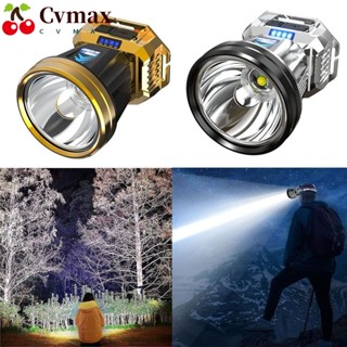 Cvmax ไฟฉายสปอตไลท์ LED 2 in 1 กันน้ํา พลังงานสูง ABS ชาร์จได้ สําหรับผู้ชาย