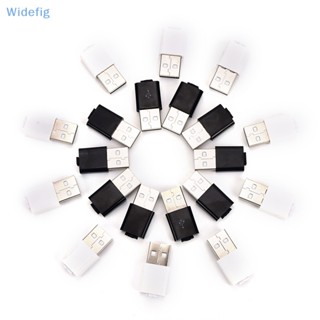 Widefig อะแดปเตอร์ซ็อกเก็ตเชื่อมต่อนิกเกิล มุมขวา พอร์ต usb ตัวผู้ diy 10 ชิ้น ต่อล็อต