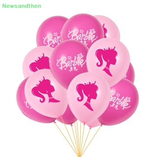 Newsandthen ลูกโป่งธีมบาร์บี้ DIY สีชมพู สําหรับตกแต่งปาร์ตี้วันเกิด งานแต่งงาน เบบี้ชาวเวอร์ 5 ชิ้น