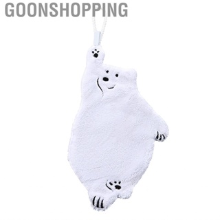 Goonshopping Kitchen Hand Towels  Bathroom Quick Dry Bear Pattern Skin Friendly Multipurpose Thickened with Lanyard for Toilet