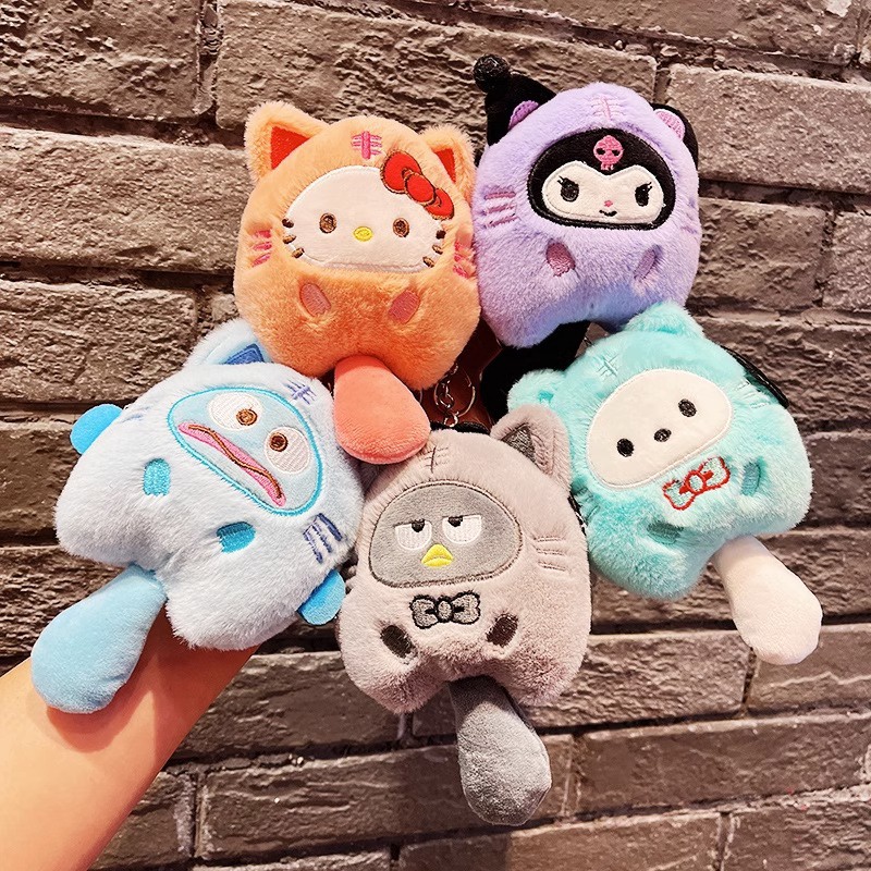 SANRIO พวงกุญแจ จี้ตุ๊กตาอนิเมะ Kuromi Melody Hello Kitty Hangyodon Cinnamoroll สําหรับเด็กผู้หญิง - รูปที่ 3
