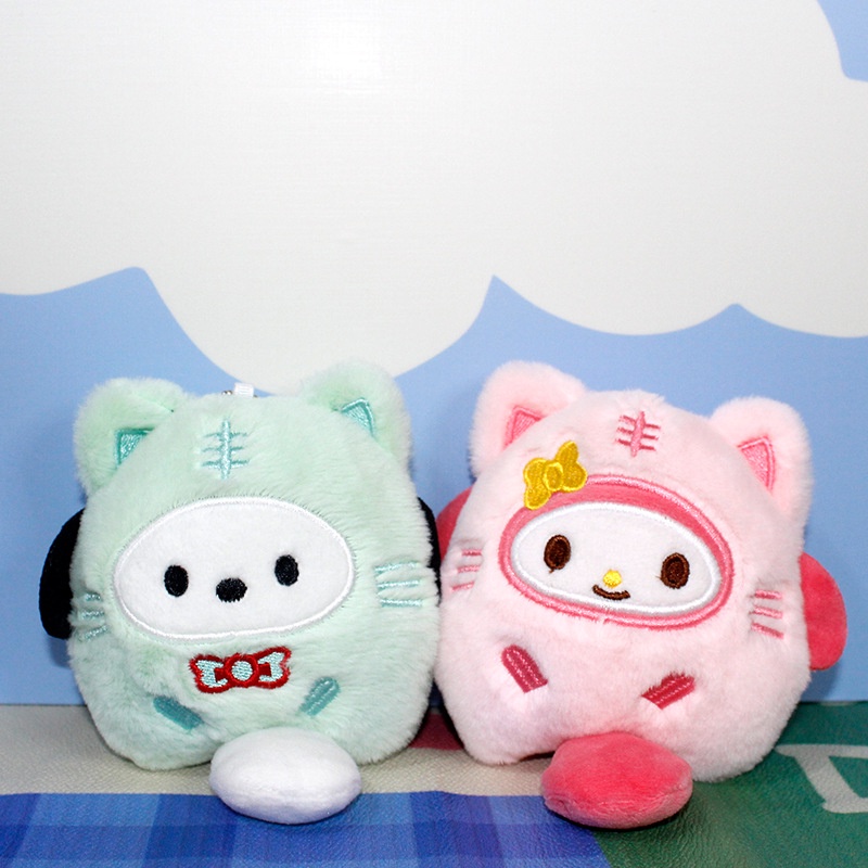 SANRIO พวงกุญแจ จี้ตุ๊กตาอนิเมะ Kuromi Melody Hello Kitty Hangyodon Cinnamoroll สําหรับเด็กผู้หญิง - รูปที่ 6