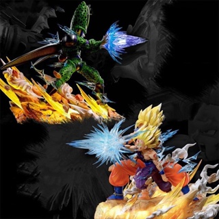 ฟิกเกอร์ PVC รูปปั้นอนิเมะ Dragon Ball Z Super Saiyan Goku Gohan Vs Cell Action Figures Dbz สําหรับเก็บสะสม