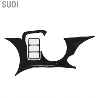 Sudi Heat Button Frame Decoration Glossy Black Console Cup Holder Panel for Car