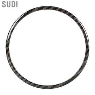 Sudi Steering Wheel Emblem Ring Trim Carbon Fiber Look Scratch Free Decorative Easy Installation for CX‑3 CX‑5