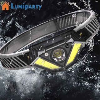 Lumiparty ไฟฉายคาดศีรษะ Led 6 โหมด น้ําหนักเบา สว่างพิเศษ พร้อมไฟแสดงสถานะ สําหรับกลางแจ้ง