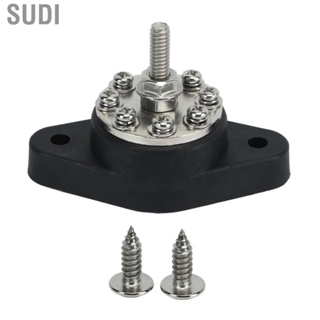 Sudi 1/4in Black M6 Single Stud Power Distribution Terminal 12V 48V  Junction Post Bus Bar Block for Cars RVs Ships Truck