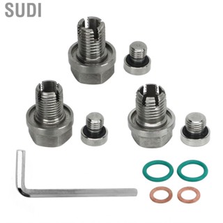 Sudi Oversize Piggyback Drain Plug Easy To Install Self Tapping Oil Pan Thread  Set Stainless Steel for Car