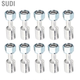 Sudi 10PCS Car  Connector Straight 180° for Trucks Engineering Vehicles Conditioning Retrofit Aluminum