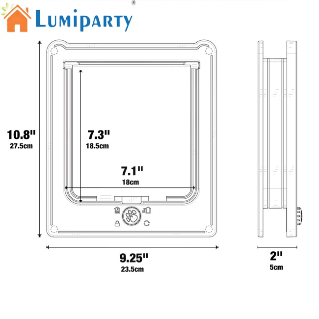 Lumiparty ประตูหน้าจอแม่เหล็ก แบบสองชั้น ไร้เสียง ปลอดภัย สําหรับสัตว์เลี้ยง สุนัข แมว