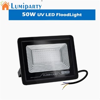 Lumiparty โคมไฟฟลัดไลท์ Led 220v 50w 100w เรืองแสง กันน้ํา สําหรับตกแต่งเวที ปาร์ตี้ฮาโลวีน